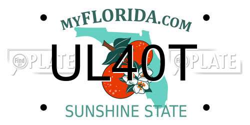 UL40T Florida License Plate