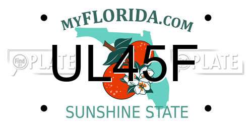 UL45F Florida License Plate