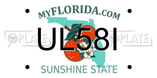 UL58I Florida License Plate