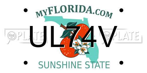 UL74V Florida License Plate