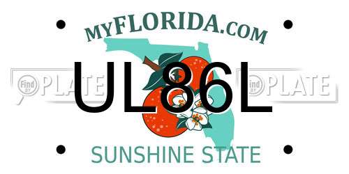 UL86L Florida License Plate