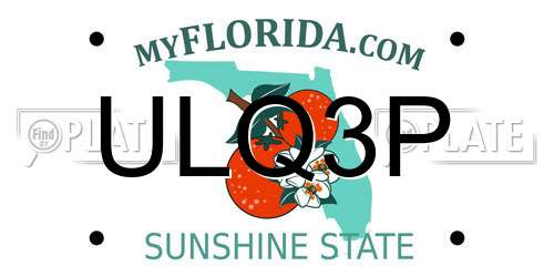 ULQ3P Florida License Plate