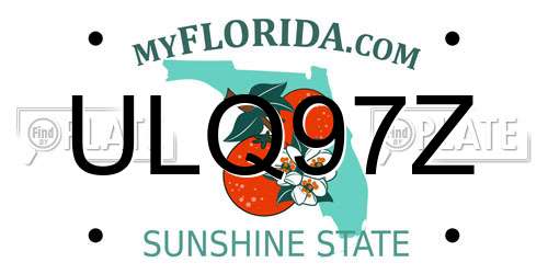 ULQ97Z Florida License Plate
