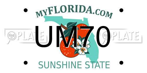 UM70 Florida License Plate