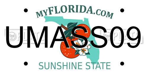 UMASS09 Florida License Plate