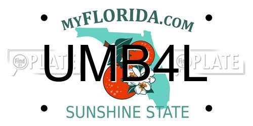 UMB4L Florida License Plate