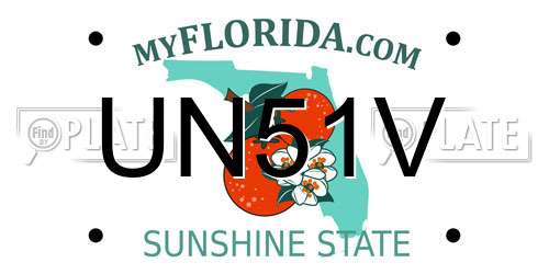 UN51V Florida License Plate