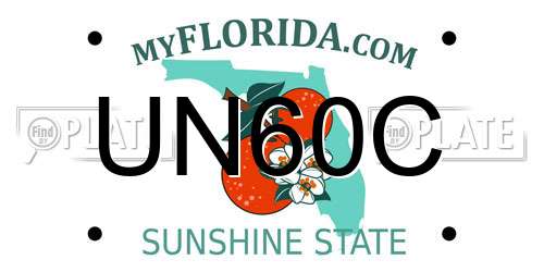 UN60C Florida License Plate