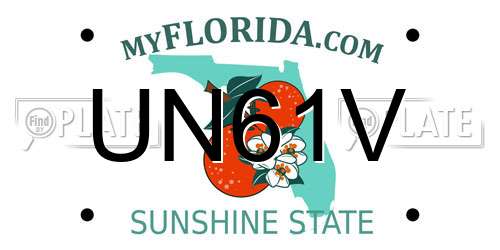 UN61V Florida License Plate
