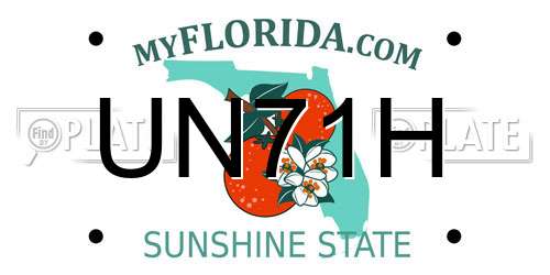 UN71H Florida License Plate
