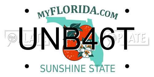 UNB46T Florida License Plate
