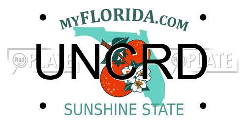 UNCRD Florida License Plate