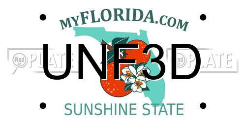 UNF3D Florida License Plate