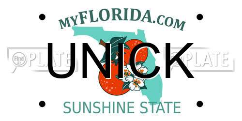 UNICK Florida License Plate