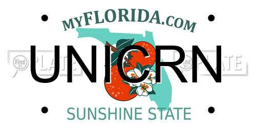 UNICRN Florida License Plate
