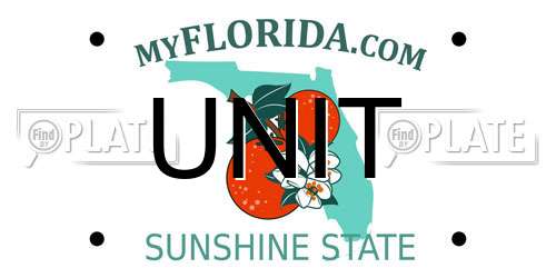 UNIT Florida License Plate