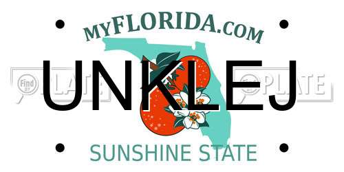UNKLEJ Florida License Plate