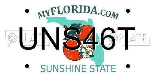 UNS46T Florida License Plate