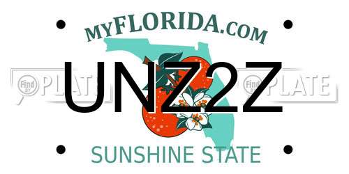 UNZ2Z Florida License Plate