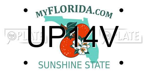 UP14V Florida License Plate