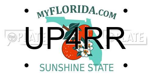 UP4RR Florida License Plate