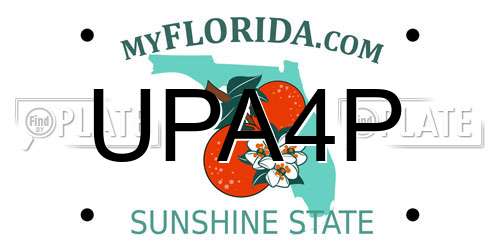 UPA4P Florida License Plate