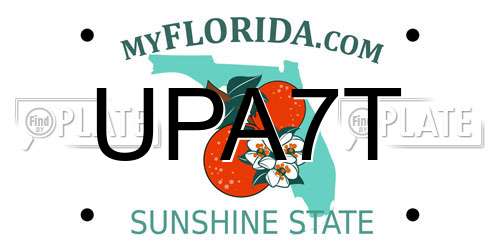 UPA7T Florida License Plate