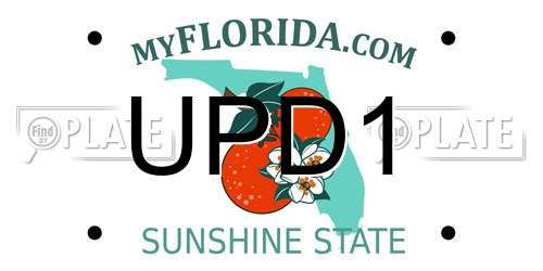 UPD1 Florida License Plate