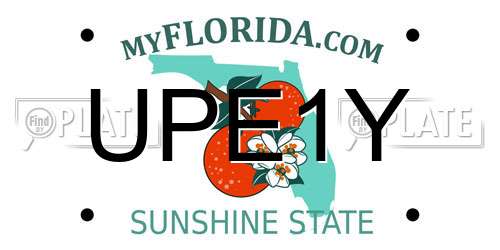 UPE1Y Florida License Plate