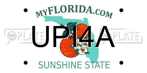 UPI4A Florida License Plate