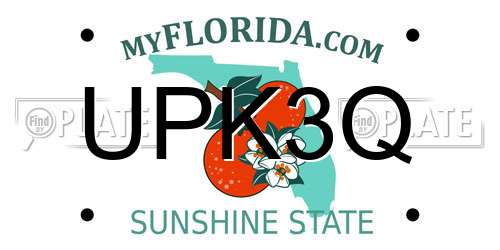 UPK3Q Florida License Plate