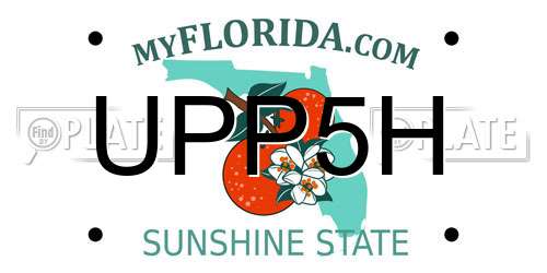 UPP5H Florida License Plate
