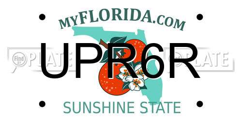 UPR6R Florida License Plate