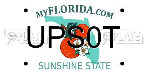 UPS0T Florida License Plate