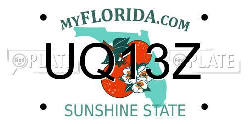UQ13Z Florida License Plate