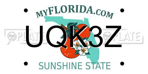 UQK3Z Florida License Plate