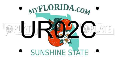UR02C Florida License Plate