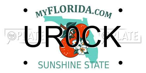 UR0CK Florida License Plate