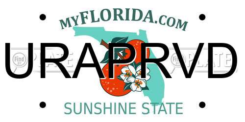 URAPRVD Florida License Plate