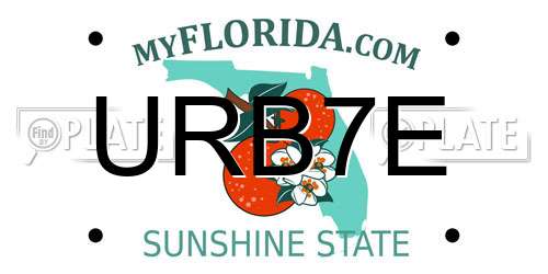 URB7E Florida License Plate