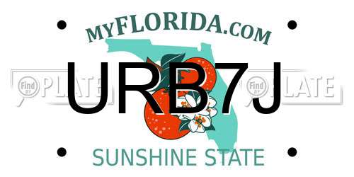 URB7J Florida License Plate