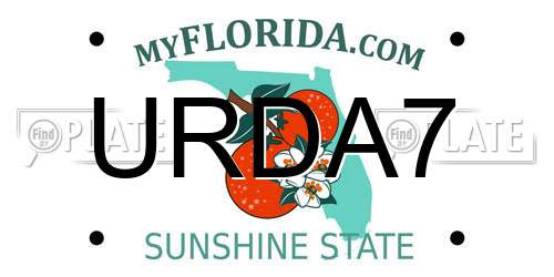 URDA7 Florida License Plate