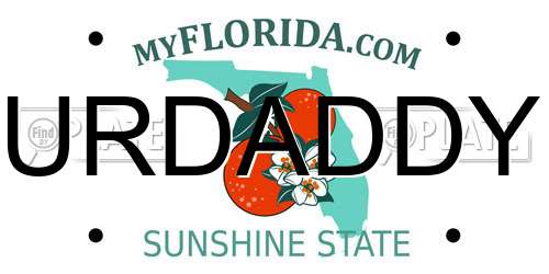 URDADDY Florida License Plate