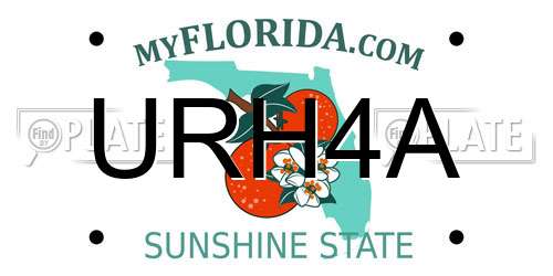 URH4A Florida License Plate