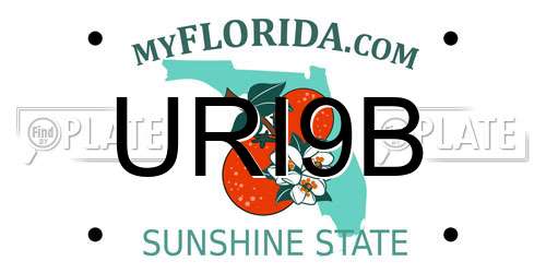 URI9B Florida License Plate