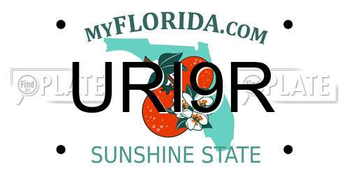 URI9R Florida License Plate