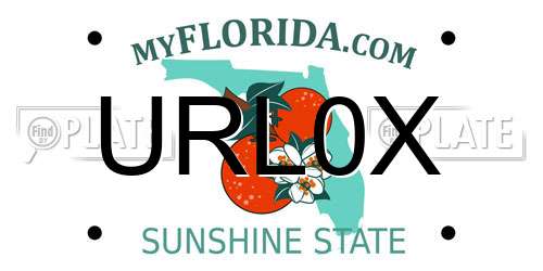 URL0X Florida License Plate