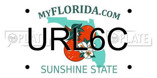 URL6C Florida License Plate