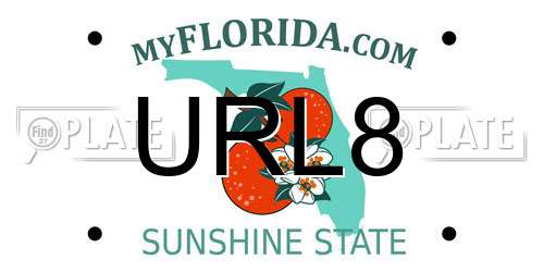 URL8 Florida License Plate