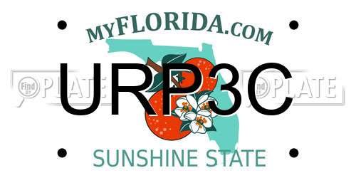 URP3C Florida License Plate